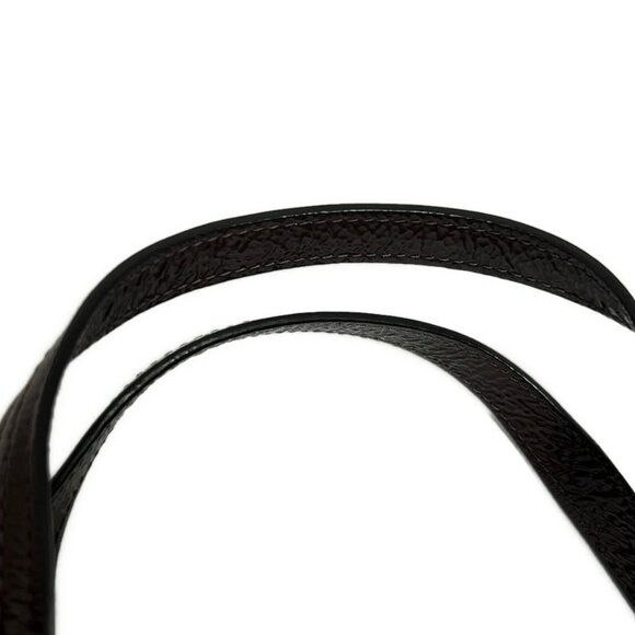 Auth COACH Gramercy Embossed Pouch 42966 Dark Brown Patent Leather - Handbag - Picture 6 of 9